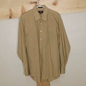 Men's Giorgio Brutini Button Down Long Sleeve Shirt, Brown, Size L